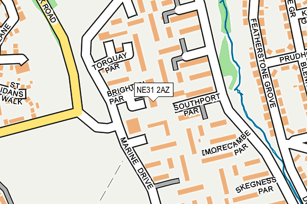 NE31 2AZ map - OS OpenMap – Local (Ordnance Survey)
