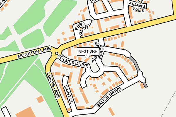 NE31 2BE map - OS OpenMap – Local (Ordnance Survey)
