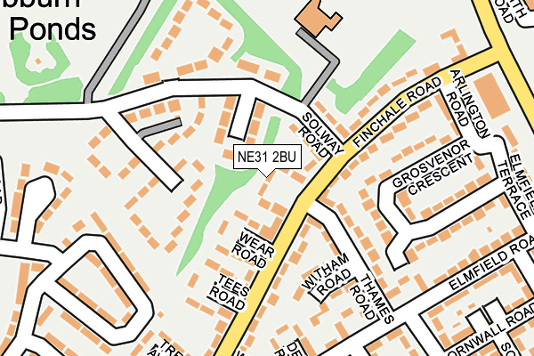 NE31 2BU map - OS OpenMap – Local (Ordnance Survey)