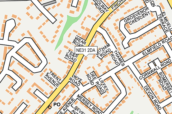 NE31 2DA map - OS OpenMap – Local (Ordnance Survey)