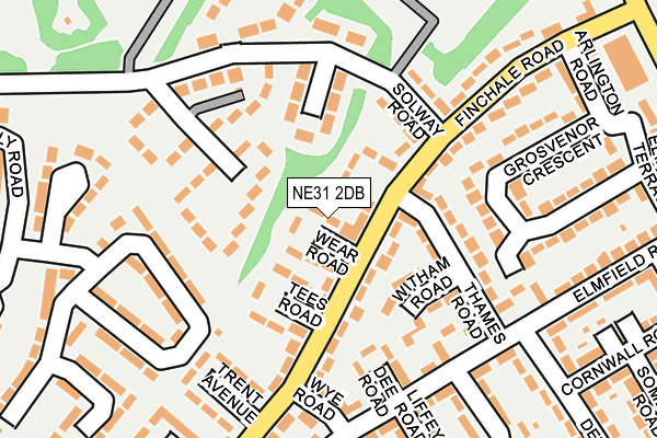 NE31 2DB map - OS OpenMap – Local (Ordnance Survey)