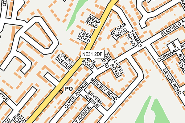 NE31 2DF map - OS OpenMap – Local (Ordnance Survey)