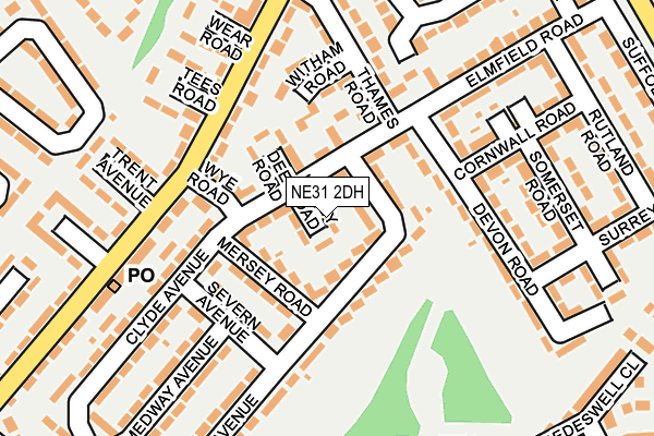 NE31 2DH map - OS OpenMap – Local (Ordnance Survey)