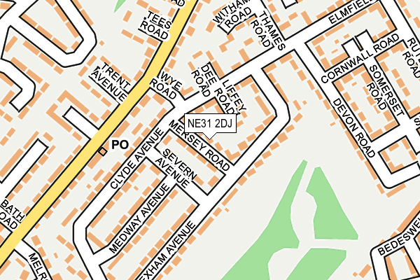NE31 2DJ map - OS OpenMap – Local (Ordnance Survey)