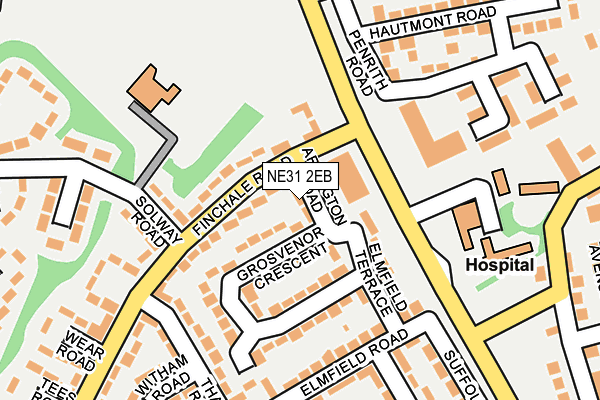 NE31 2EB map - OS OpenMap – Local (Ordnance Survey)