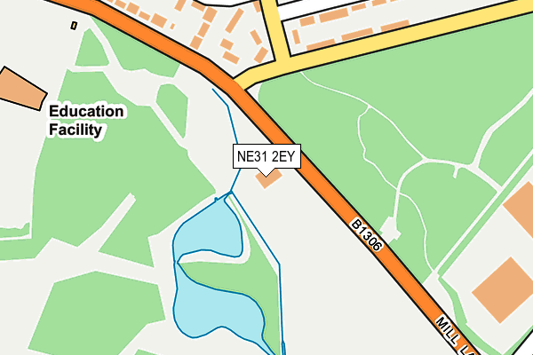 NE31 2EY map - OS OpenMap – Local (Ordnance Survey)