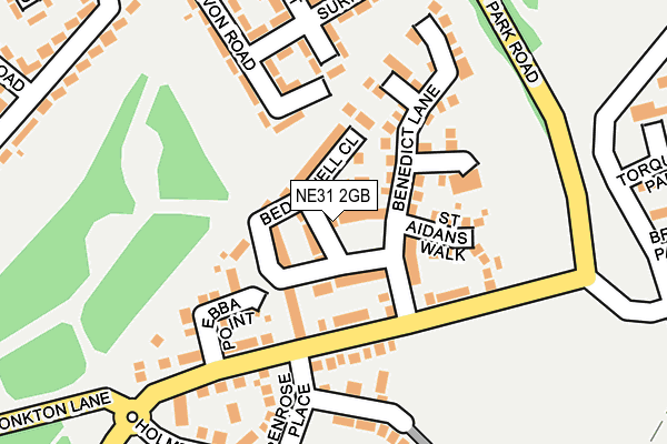 NE31 2GB map - OS OpenMap – Local (Ordnance Survey)