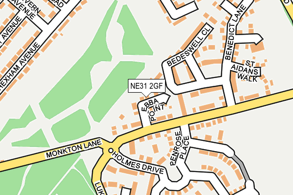 NE31 2GF map - OS OpenMap – Local (Ordnance Survey)
