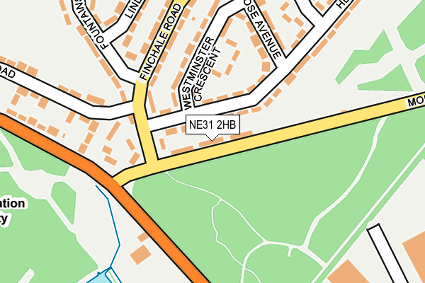 NE31 2HB map - OS OpenMap – Local (Ordnance Survey)