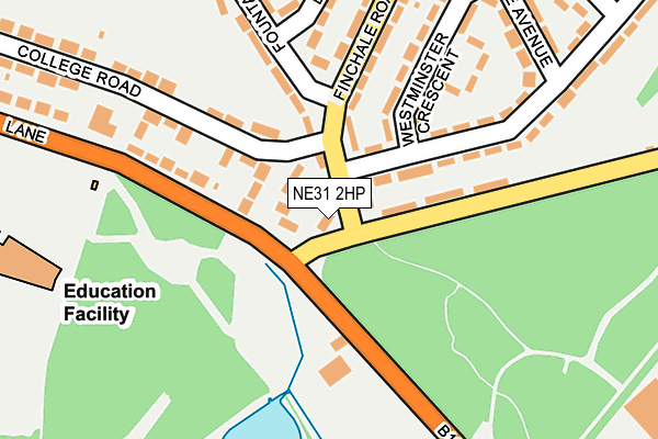 NE31 2HP map - OS OpenMap – Local (Ordnance Survey)