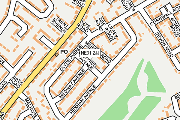 NE31 2JJ map - OS OpenMap – Local (Ordnance Survey)