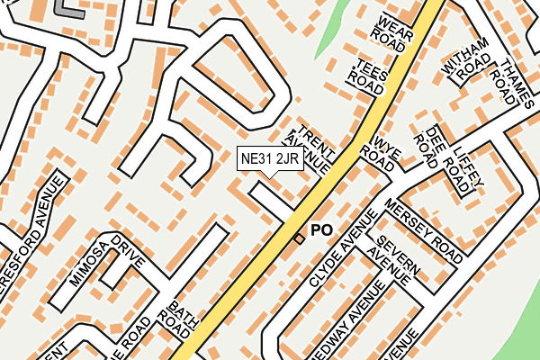 NE31 2JR map - OS OpenMap – Local (Ordnance Survey)
