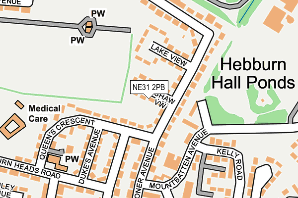 NE31 2PB map - OS OpenMap – Local (Ordnance Survey)