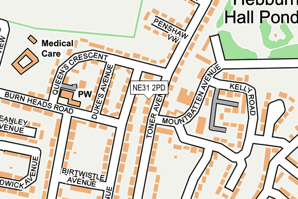 NE31 2PD map - OS OpenMap – Local (Ordnance Survey)