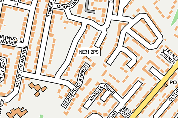 NE31 2PS map - OS OpenMap – Local (Ordnance Survey)