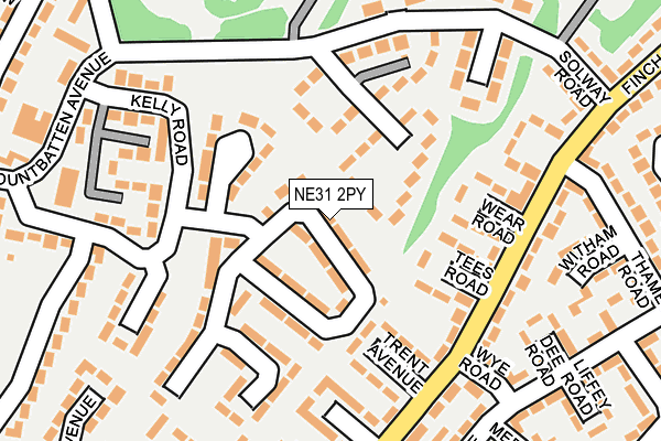 NE31 2PY map - OS OpenMap – Local (Ordnance Survey)