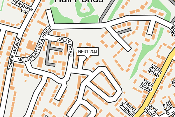 NE31 2QJ map - OS OpenMap – Local (Ordnance Survey)