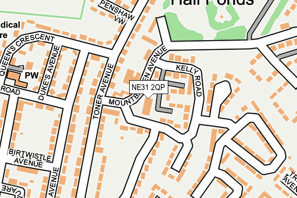 NE31 2QP map - OS OpenMap – Local (Ordnance Survey)