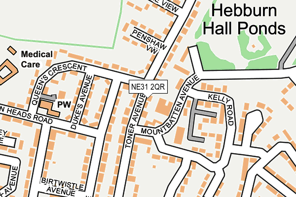 NE31 2QR map - OS OpenMap – Local (Ordnance Survey)