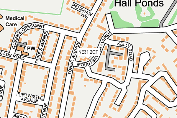NE31 2QT map - OS OpenMap – Local (Ordnance Survey)