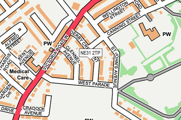 NE31 2TP map - OS OpenMap – Local (Ordnance Survey)
