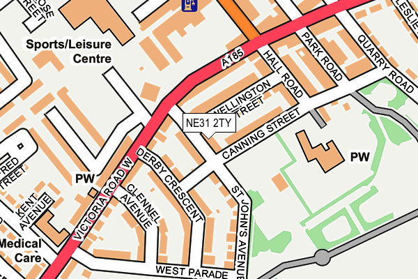 NE31 2TY map - OS OpenMap – Local (Ordnance Survey)