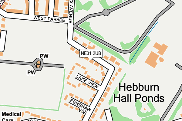 NE31 2UB map - OS OpenMap – Local (Ordnance Survey)