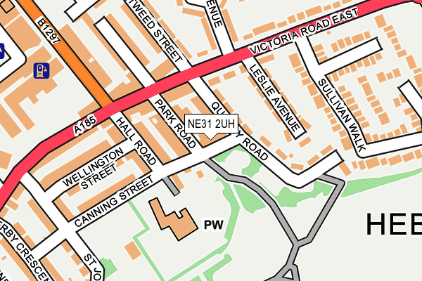 NE31 2UH map - OS OpenMap – Local (Ordnance Survey)