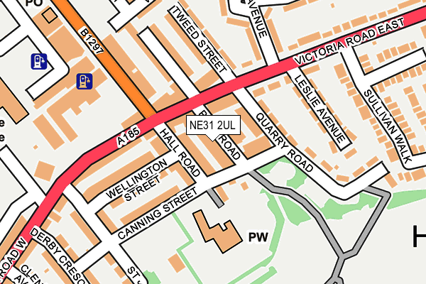 NE31 2UL map - OS OpenMap – Local (Ordnance Survey)