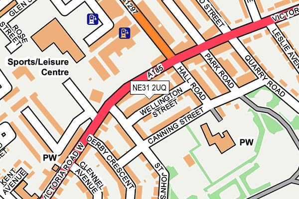 NE31 2UQ map - OS OpenMap – Local (Ordnance Survey)