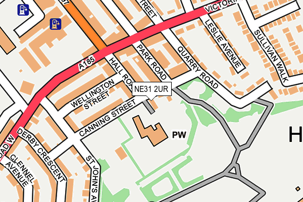 NE31 2UR map - OS OpenMap – Local (Ordnance Survey)