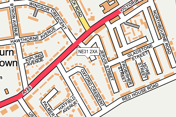 NE31 2XA map - OS OpenMap – Local (Ordnance Survey)