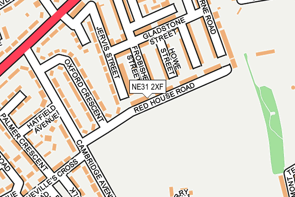 NE31 2XF map - OS OpenMap – Local (Ordnance Survey)
