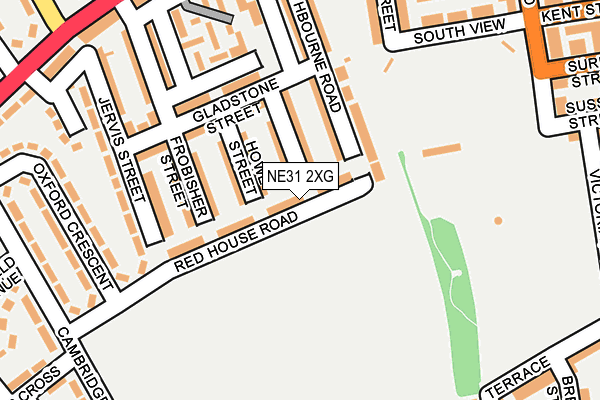 NE31 2XG map - OS OpenMap – Local (Ordnance Survey)