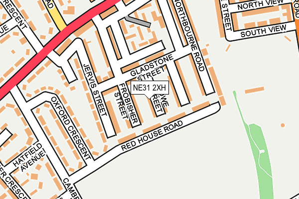 NE31 2XH map - OS OpenMap – Local (Ordnance Survey)