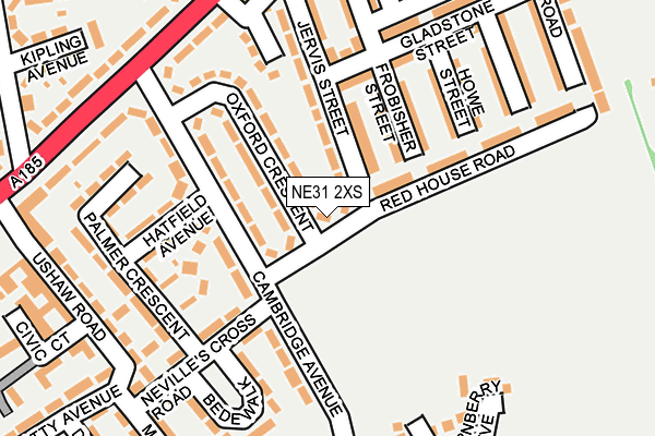 NE31 2XS map - OS OpenMap – Local (Ordnance Survey)