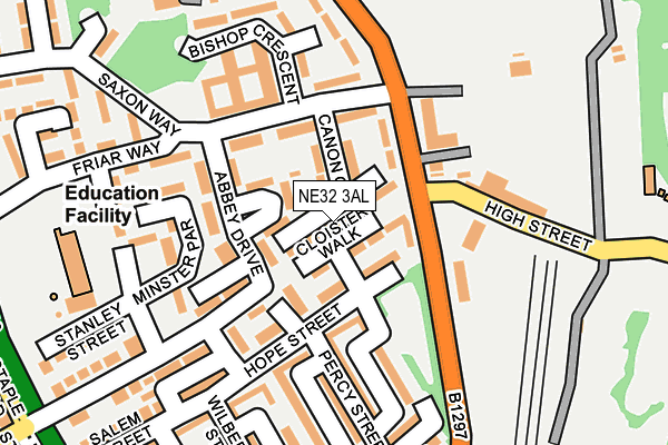 NE32 3AL map - OS OpenMap – Local (Ordnance Survey)