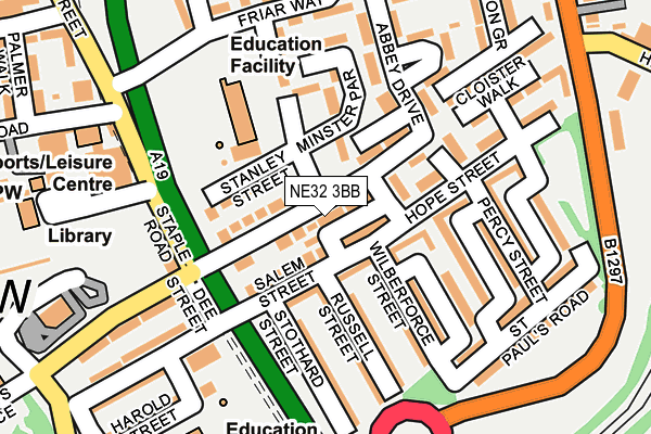 NE32 3BB map - OS OpenMap – Local (Ordnance Survey)