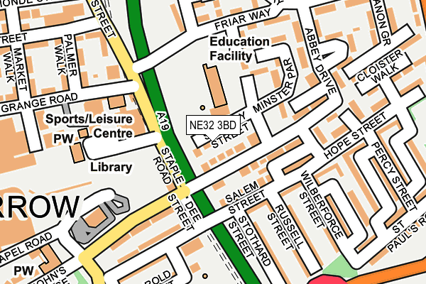 NE32 3BD map - OS OpenMap – Local (Ordnance Survey)