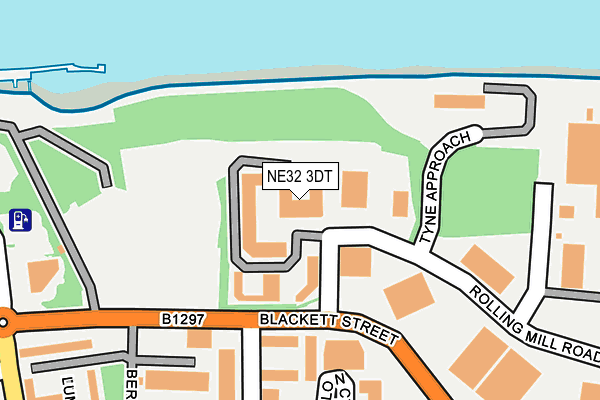 NE32 3DT map - OS OpenMap – Local (Ordnance Survey)