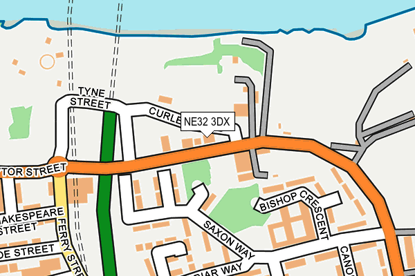 NE32 3DX map - OS OpenMap – Local (Ordnance Survey)