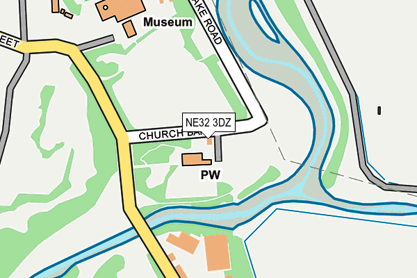 NE32 3DZ map - OS OpenMap – Local (Ordnance Survey)