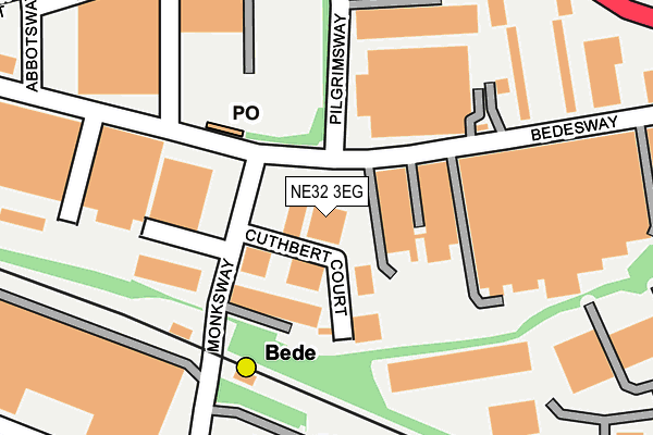 NE32 3EG map - OS OpenMap – Local (Ordnance Survey)