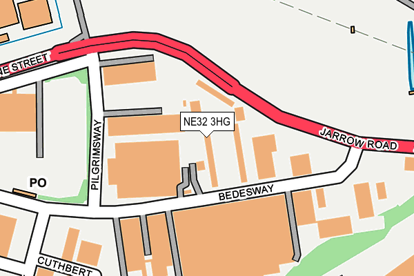 NE32 3HG map - OS OpenMap – Local (Ordnance Survey)