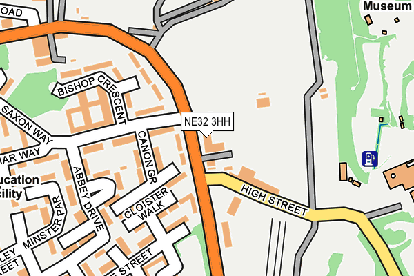 NE32 3HH map - OS OpenMap – Local (Ordnance Survey)