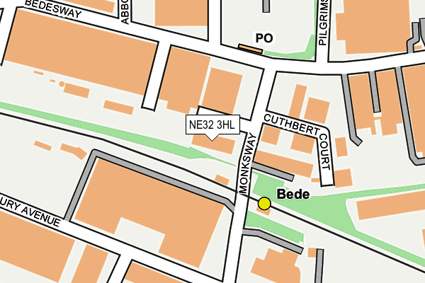 NE32 3HL map - OS OpenMap – Local (Ordnance Survey)