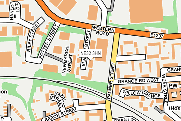 NE32 3HN map - OS OpenMap – Local (Ordnance Survey)