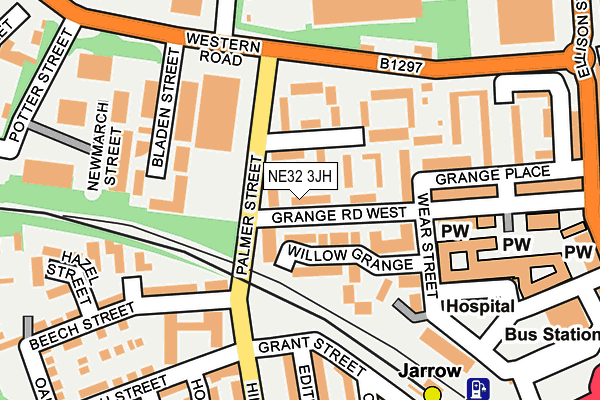 NE32 3JH map - OS OpenMap – Local (Ordnance Survey)