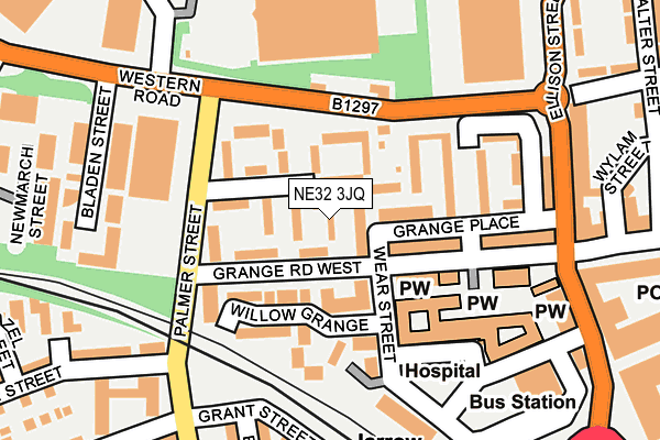 NE32 3JQ map - OS OpenMap – Local (Ordnance Survey)