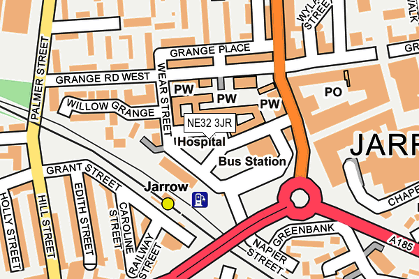 NE32 3JR map - OS OpenMap – Local (Ordnance Survey)